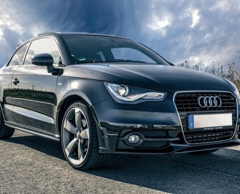 Black Audi vehicle parked - Chip Your Car Audi Performance Chips Improve Gas Mileage